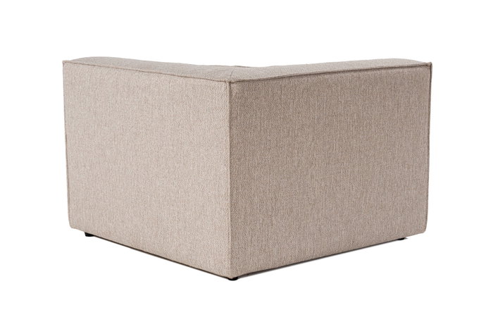Atelier Del Sofa L1 Sofá 1 Plaza, Tela Lino, Beige Arena, Estructura Haya